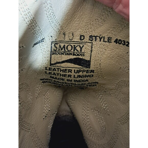 Smoky Mountain Mens Pull On Denver Cowboy Black Leather Boot Size 10  4032 - Picture 11 of 12